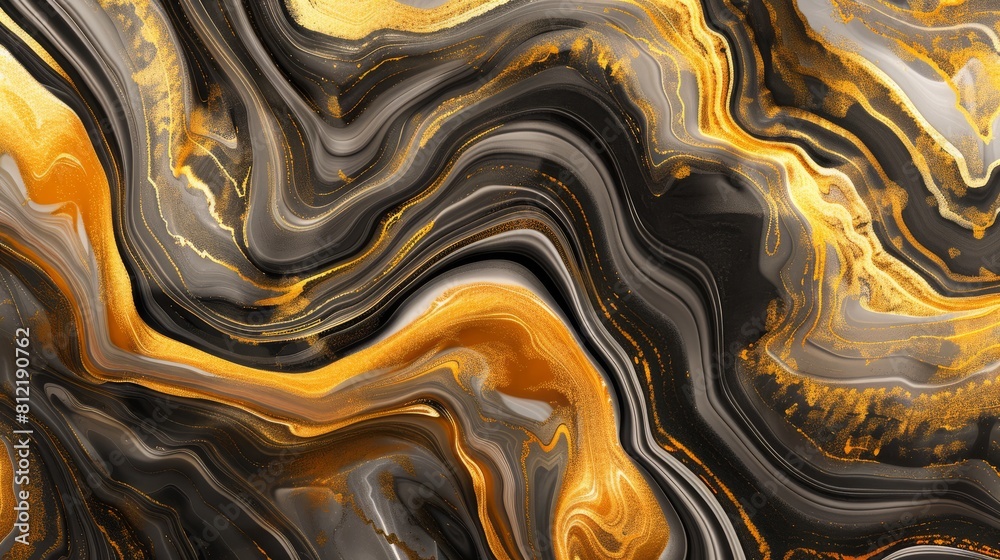 Golden Swirls: Abstract Marble Texture Golden Swirls: Abstract Marble Texture