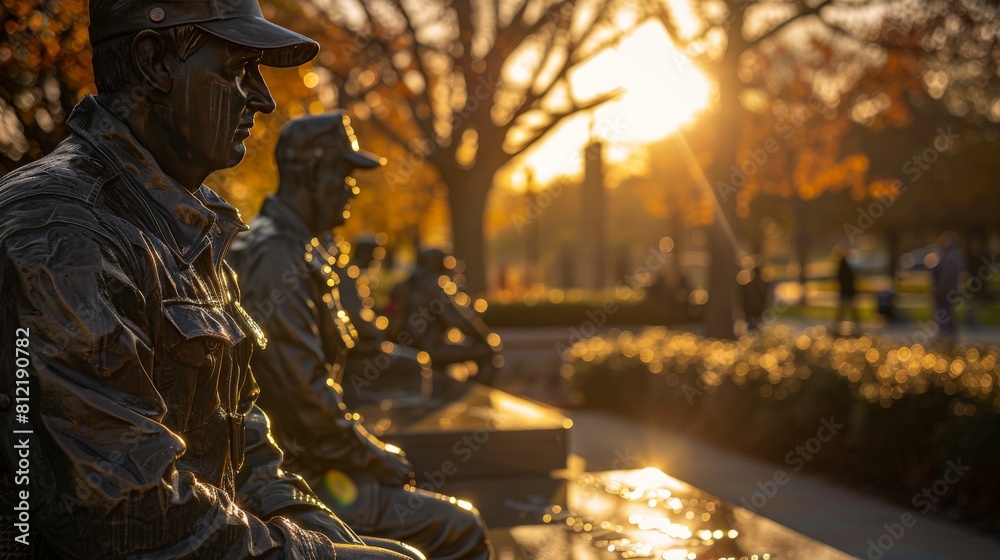 Bronze military statues capturing the spirit of service and dedication ...