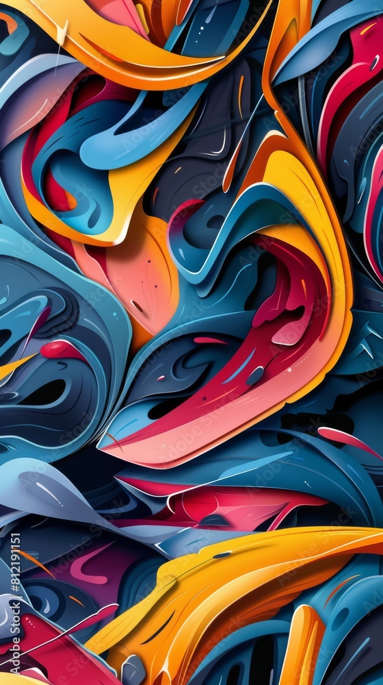 Obraz premium Dynamic Graffiti Background: Urban Art Inspiration