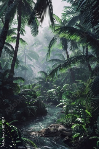 Ethereal Rainforest Stream  Hyper Realism