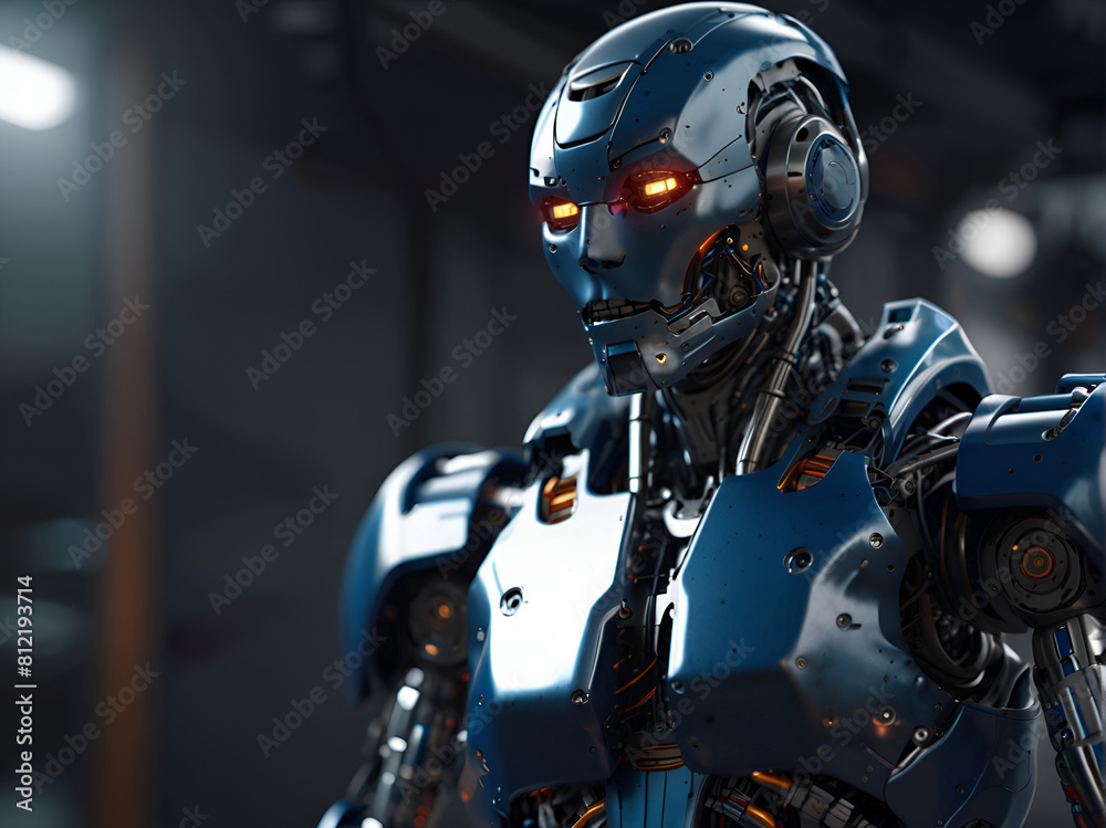 A robot, a robot with artificial intelligence A robot, a robot with artificial intelligence