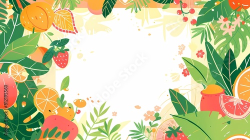 Wallpaper Mural Fruity paradise with a citrus twist and a splash of strawberry delight Torontodigital.ca