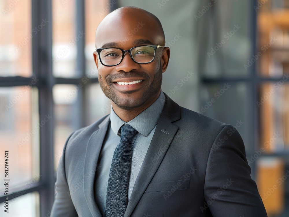 corporate businessman smiling with folded hand corporate businessman smiling with folded hand