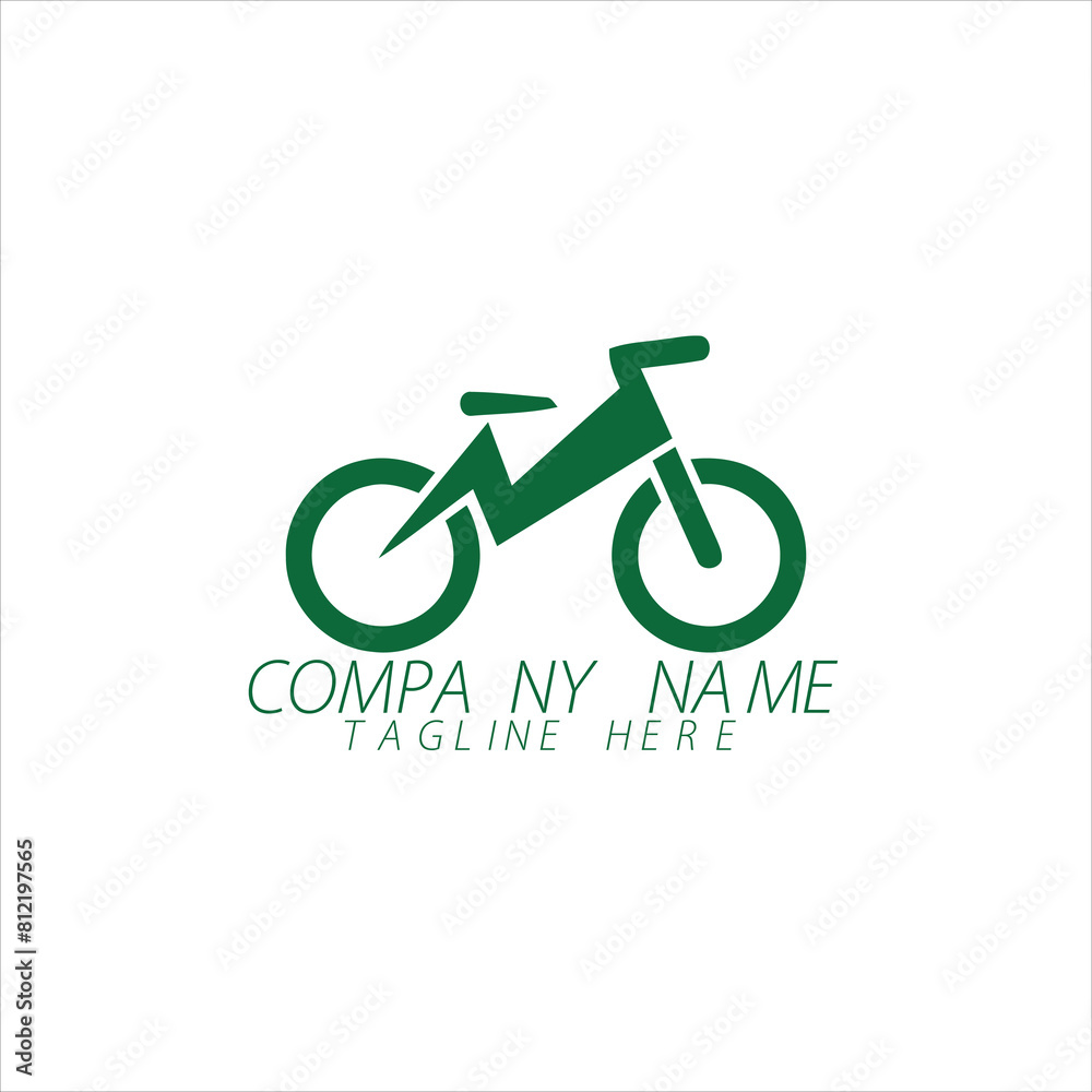 Vector motorcycle sports bike logo design
