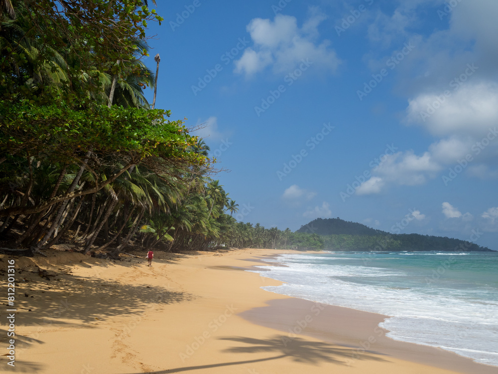 Beautiful tropical Male Beach, São Tomé