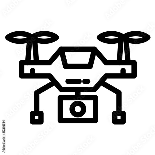 Dron vector icon style