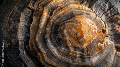 Intricate tree ring pattern for natural and rustic design themes