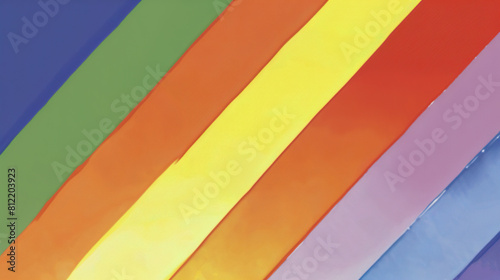 Rainbow Diagonal Stripes Abstract Art