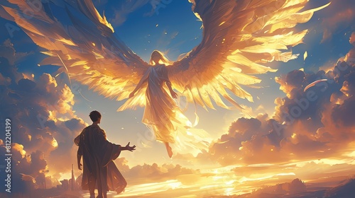 guardian angel - vintage style photo