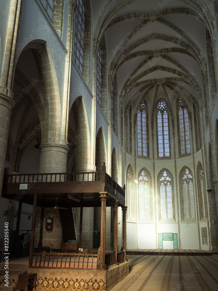 Fototapeta premium Lala Mustafa Pasha Mosque interior, Famagusta