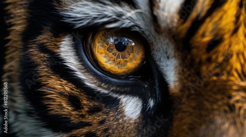 tiger eye close up.