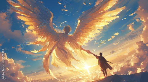guardian angel - vintage style photo