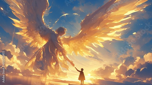 guardian angel - vintage style photo