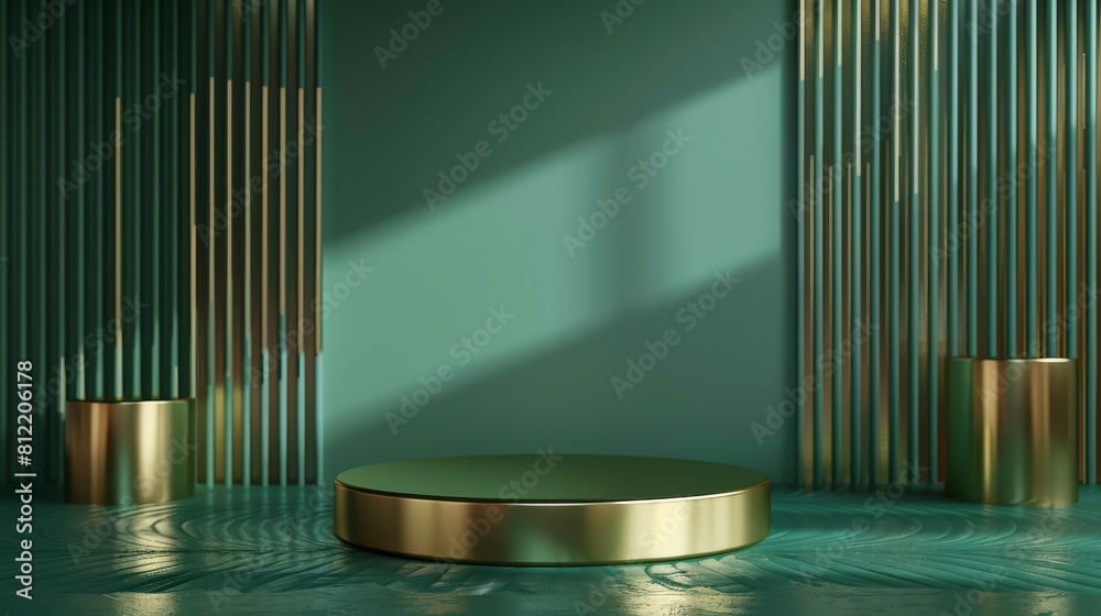 Round Table in Room With Green Walls