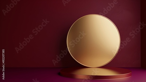 Gold Plate on Purple Table