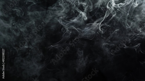 A dark room with a lot of smoke and steam