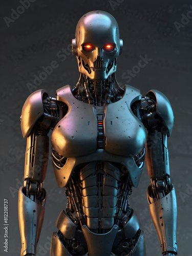 a human-shaped robot with artificial intelligence
