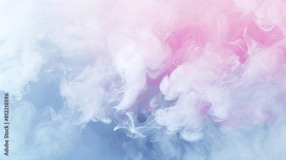 A pink background with smoke in the foreground
