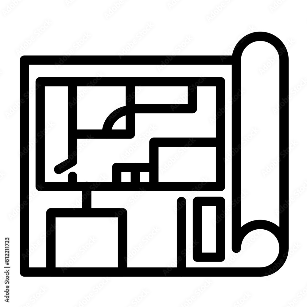 Blueprints vector icon style Blueprints vector icon style