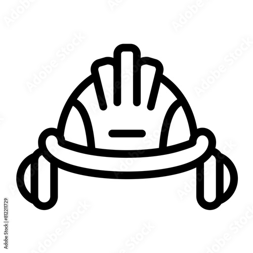 Hardhat with earmuffs vector icon style