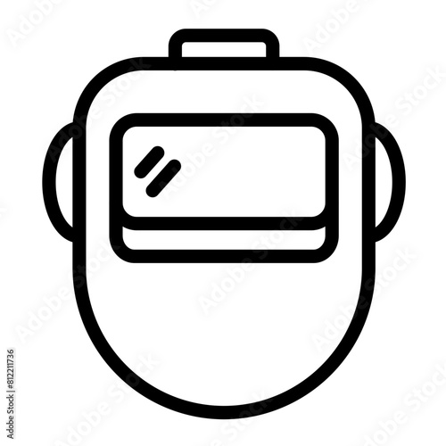 Welding mask vector icon style