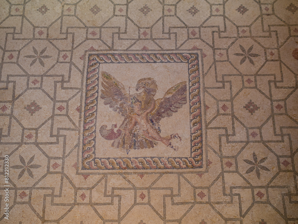 Fototapeta premium Ganymede rapture mosaic from the House of Dionysus in Paphos Archeological Site