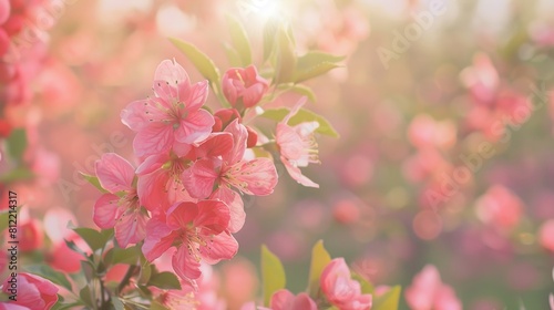 A pink tree with pink flowers is the main focus of the image © Sunijsa