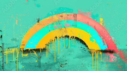Distressed Rainbow Art