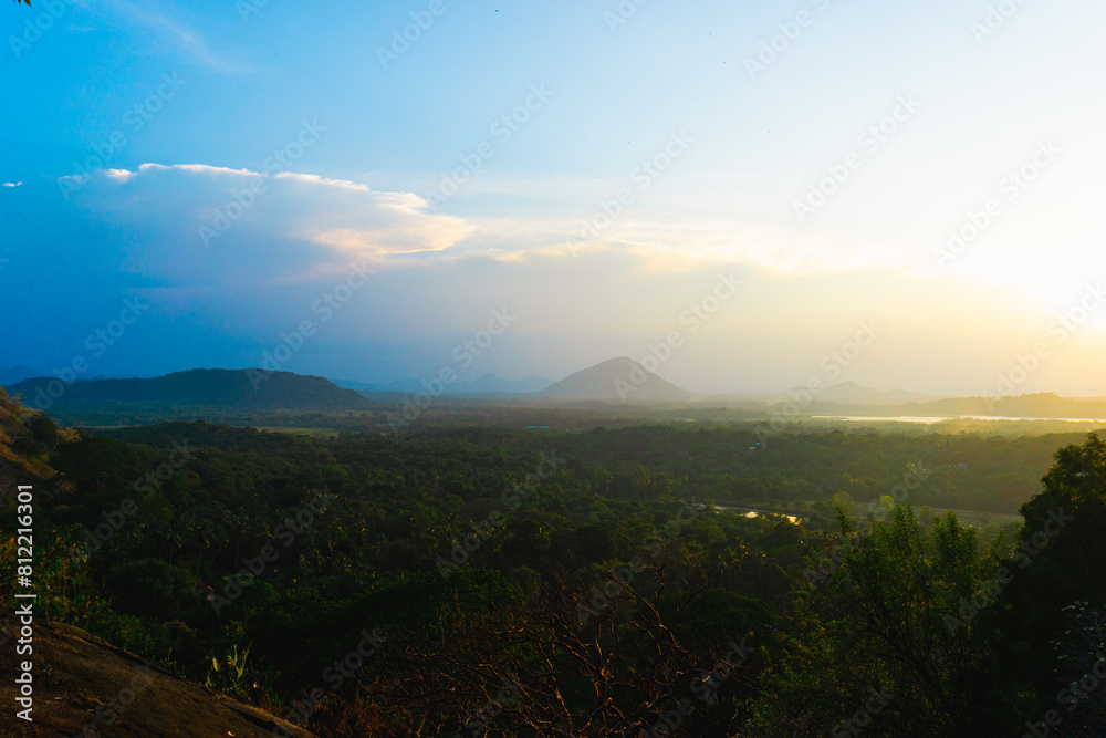 Fototapeta premium A bird's-eye view of the lush rainforests of northern Sri-Lanka.