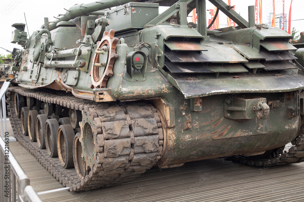 Ukrainian military equipment in the city. Ukrainian military equipment in the city.
