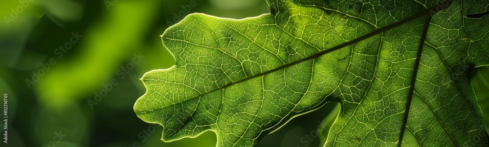 Close up of a leaf with a green background. Nature background . Banner Close up of a leaf with a green background. Nature background . Banner
