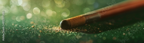 Billiard cue background . Banner photo