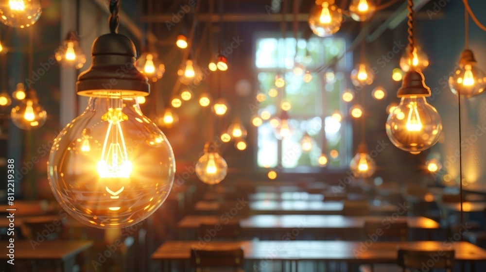 Email Security Training Classroom: Employees Undergo Intensive Learning with Bright Lightbulbs Symbolizing Newfound Awareness and Knowledge Email Security Training Classroom: Employees Undergo Intensive Learning with Bright Lightbulbs Symbolizing Newfound Awareness and Knowledge