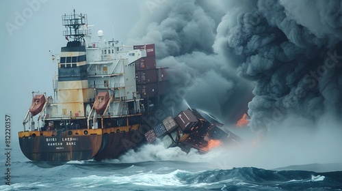 Examine the case study of a maritime disaster involving a container ship and its spillage of hazardous substances