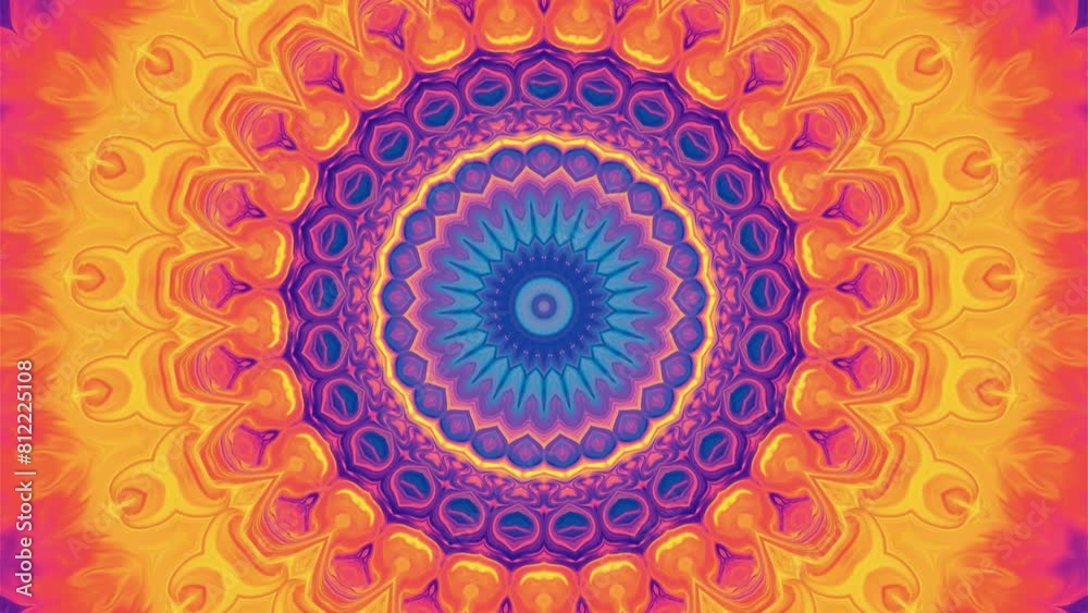 abstract visuals, vibrant colors, Psychedelic patterns, VJ loop, Kaleidoscope, Party, music clip ,creative design, concert, projection mapping, colorful mandalas, dynamic background, stage designs