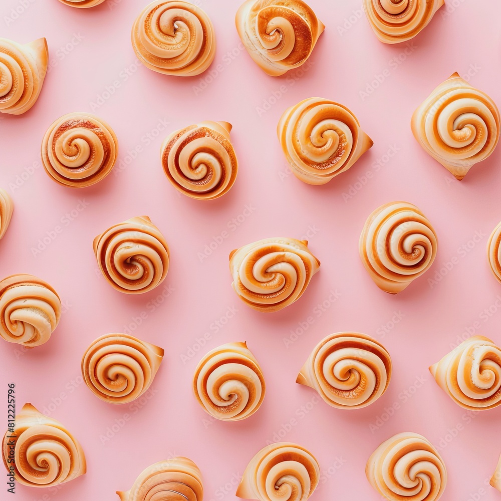 buns on a pink background. buns on a pink background.