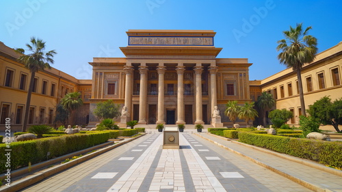 Egyptian Museum Cairo Egypt Afternoon Under the br_007