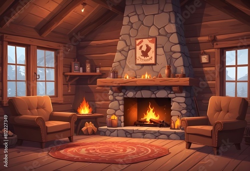 fireplace with christmas decorations