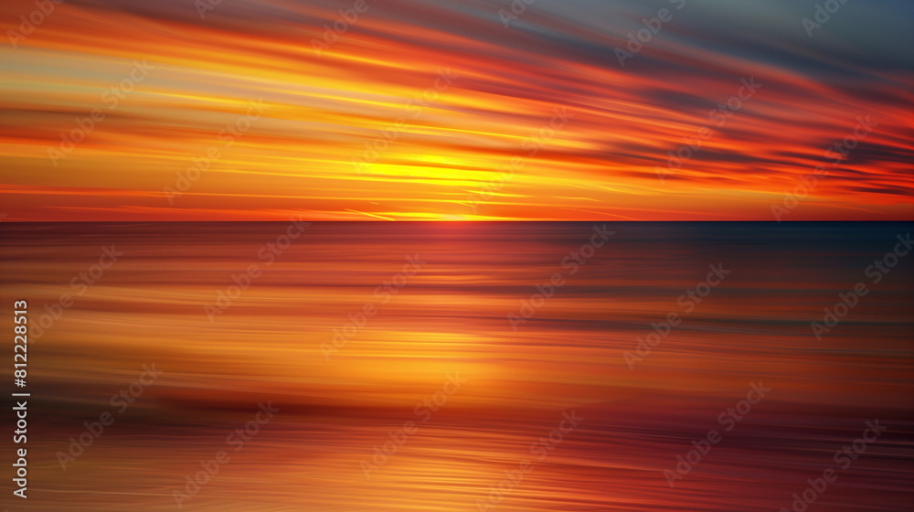 Colorful Sunset Over the Ocean With Clouds Colorful Sunset Over the Ocean With Clouds