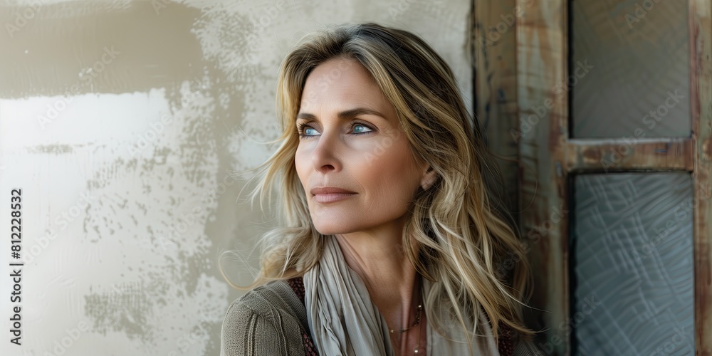 Fototapeta premium Very attractive mature woman looking away