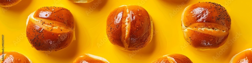 buns on a yellow background. buns on a yellow background.