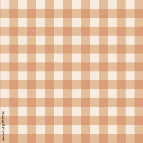 Gingham pattern seamless Plaid repeat in pink and white. Design for print, tartan, gift wrap, textiles, checkered background for tablecloth