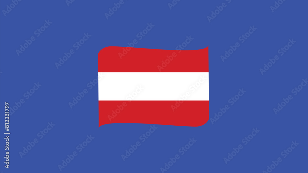 Austria Emblem Ribbon European Nations 2024 Teams Countries European Germany Football Symbol Logo Design Vector Illustration Austria Emblem Ribbon European Nations 2024 Teams Countries European Germany Football Symbol Logo Design Vector Illustration