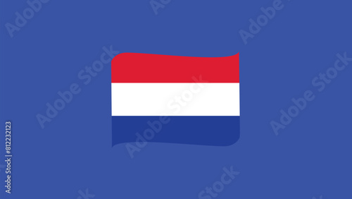 Free Download Netherlands Flag Ribbon European Nations 2024 Teams Countries European Germany Football Symbol Logo Design Vector Illustration - GFXLoad