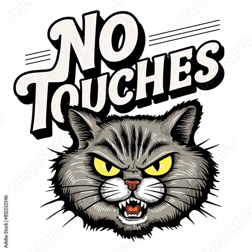 cat lovers vector illustration typography, no touches