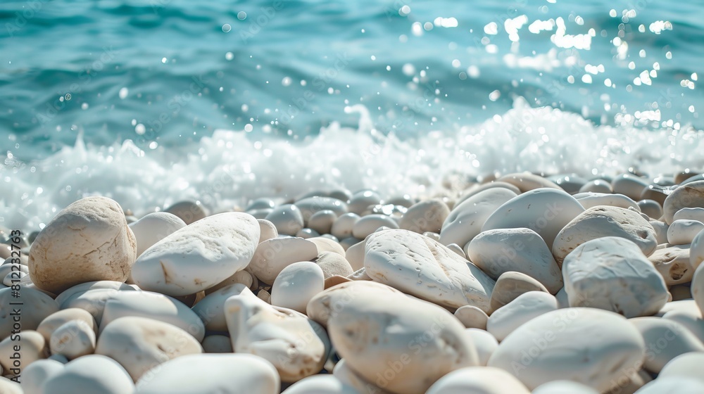 Obraz premium sea white stones.