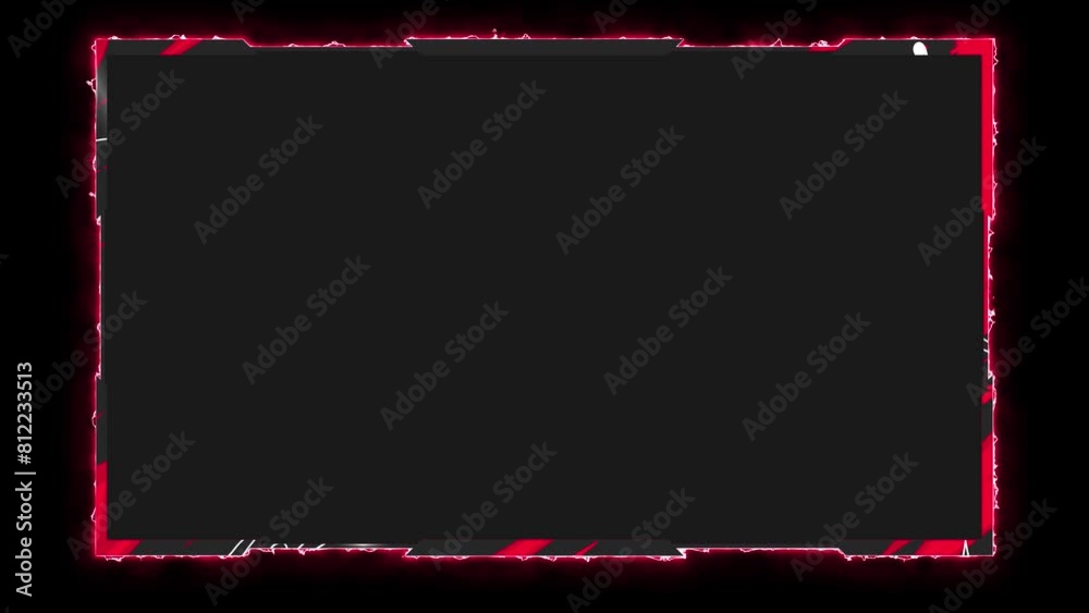 Frame Overlay with Graffiti Grunge Theme. Red Frame