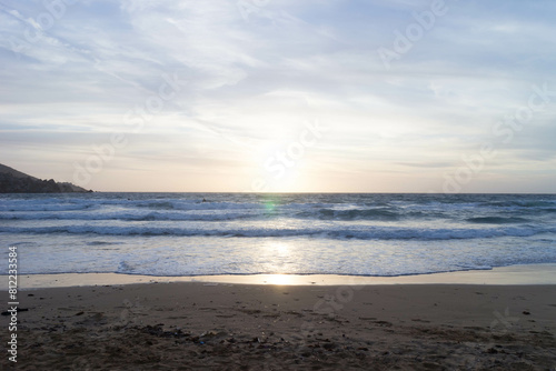 Wallpaper Mural Stunning sunset over sea in Golden Bay Malta. Torontodigital.ca