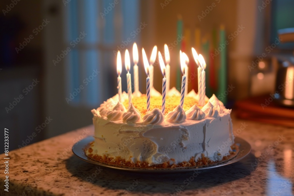 Tempting Birthday cake. Many happy colors. Generate Ai Tempting Birthday cake. Many happy colors. Generate Ai
