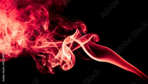 red smoke on a black background background from the smoke of vape